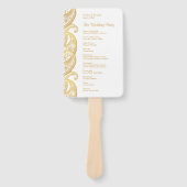 Gouden Paisley Traditioneel Indiase bruiloft progr Handwaaier (Voorkant)