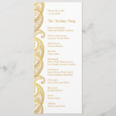 Gouden Paisley Traditionele Indiase bruiloft Programmakaart (Voorkant)