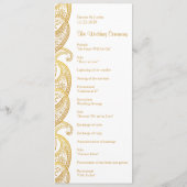 Gouden Paisley Traditionele Indiase bruiloft Programmakaart (Achterkant)