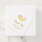 Gouden Paisley Traditionele Indische Bruiloft Dank Bedankjes Labels (In situ)