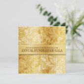 Gouden Paisley Wervel Event Kaart (Staand voorkant)