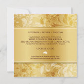 Gouden Paisley Wervel Event Kaart (Achterkant)
