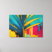 Gouden Palm - Abstract Tropical Energy Canvas Afdruk (Voorkant)