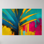 Gouden Palm - Abstract Tropical Energy Poster (Voorkant)