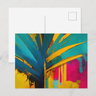 Gouden Palm - Abstracte Tropische Energie Briefkaart