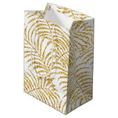 Gouden Palm Gift Bag Medium Cadeauzakje (Achterkant Gekanteld)