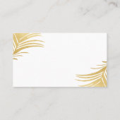 Gouden Palm laat moderne Beach Place kaarten Plaatskaartje (Achterkant)