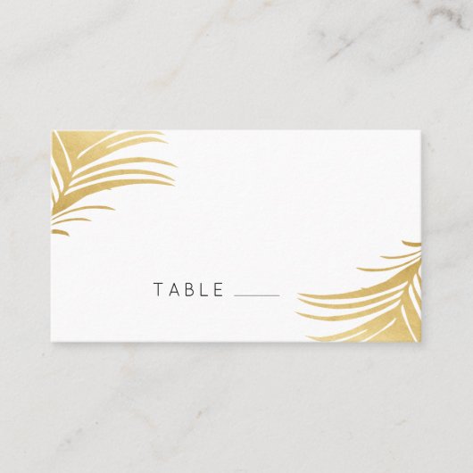 Gouden Palm laat moderne Beach Place kaarten Plaatskaartje (Voorkant)