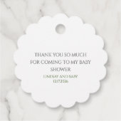 Gouden Palm Leaf Tropisch Baby shower Dank u Bedankjes Labels (Achterkant)