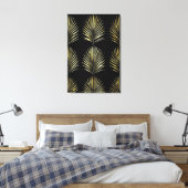 Gouden Palm Symfonie Grid Canvas Wandkunst Afdruk (Insitu (Slaapkamer))