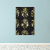Gouden Palm Symfonie Grid Canvas Wandkunst Afdruk (Insitu (Houten vloer))