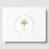Gouden Palm Tree Logo gastenboek (Voorkant)
