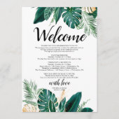 Gouden Palm Uitnodiging welkomstbrief Bruiloft uit (Voorkant)