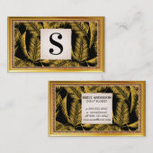 Gouden Palmblad Patroon Visitekaartje (Voorkant / Achterkant)