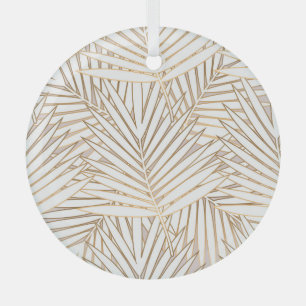 Gouden palmbladeren: art deco. glas ornament