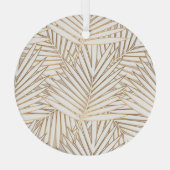 Gouden palmbladeren: art deco. glas ornament (Achterkant)