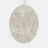 Gouden palmbladeren: art deco. glas ornament (Voorkant Rechts)