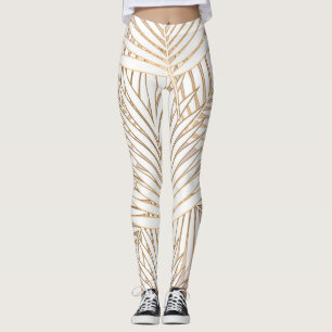 Gouden palmbladeren: art deco. leggings