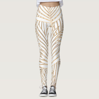 Gouden palmbladeren: art deco. leggings