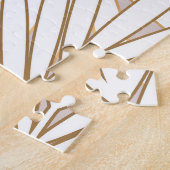 Gouden palmbladeren: art deco. legpuzzel (Zijkant)