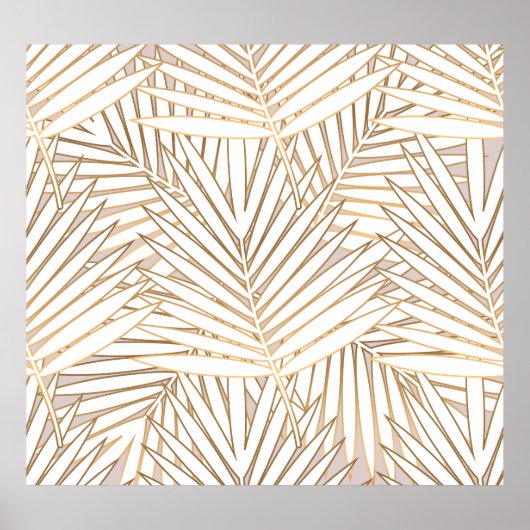 Gouden palmbladeren: art deco. poster (Voorkant)
