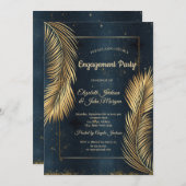 Gouden Palmbladeren Strand Betrokkenheid Kaart (Voorkant / Achterkant)