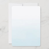 Gouden palmbomen Ombre bruiloft Kaart (Achterkant)