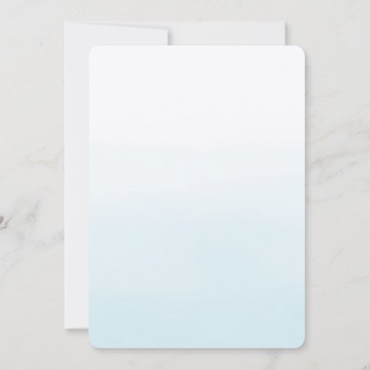 Gouden palmbomen Ombre bruiloft Kaart (Achterkant)