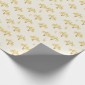 Gouden palmbomen: tropisch textiel. cadeaupapier (Hoek)