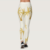 Gouden palmbomen: tropisch textiel. leggings (Achterkant)