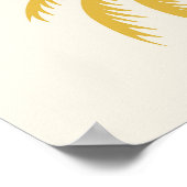 Gouden palmbomen: tropisch textiel. poster (Hoek)