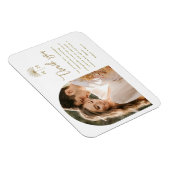 Gouden palmboom boog foto bruiloft dank u magneet (Rechterzijde)