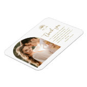 Gouden palmboom boog foto bruiloft dank u magneet (Linkerzijde)