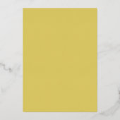 Gouden Palmboom Kust Chic Bruiloft Folie Uitnodiging (Achterkant)