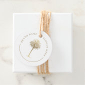 Gouden palmboom Logo Bedankjes Labels (In situ)
