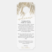 Gouden palmboom niet storen welkom bruiloft deurhanger (Achterkant)