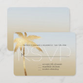 Gouden palmboom Ombre RSVP (Voorkant / Achterkant)
