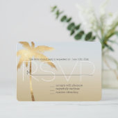 Gouden palmboom Ombre RSVP (Staand voorkant)