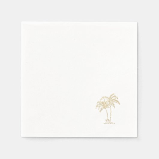 Gouden Palmboom  Servet (Voorkant)