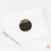 Gouden palmboom Tropische bruiloft Sticker (Envelop)