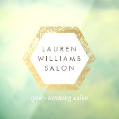 Gouden Palmen Spray Tanning Salon Logo Ramensticke Raamsticker (Vel 3)