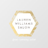 Gouden Palmen Spray Tanning Salon Logo Ramensticke Raamsticker (Vel)