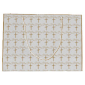 Gouden palmkruis doop groot cadeauzakje (Achterkant)