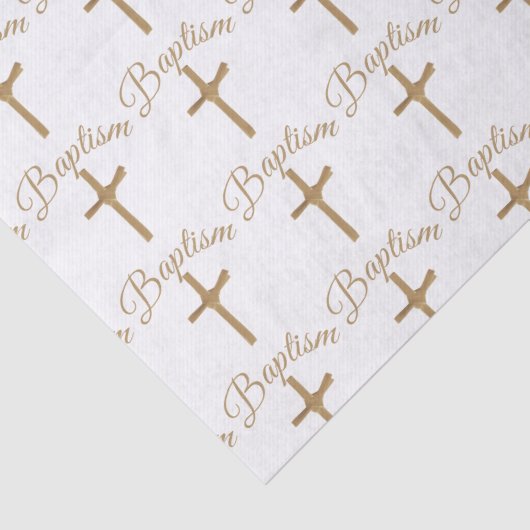 Gouden palmkruis doop tissuepapier (Detail)