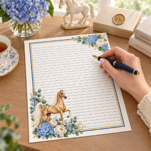 Gouden Palomino American Saddlebred Briefpapier