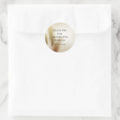 Gouden Pampasgras Boheemse Boho Bruiloft Ronde Sticker (Tas)