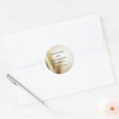 Gouden Pampasgras Boheemse Boho Bruiloft Ronde Sticker (Envelop)