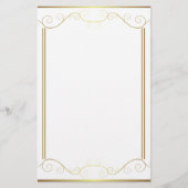 Gouden paneelbriefpapier briefpapier (Voorkant)