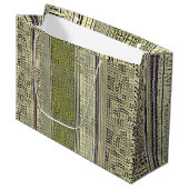 Gouden panelen groot cadeauzakje (Voorkant Gekanteld)