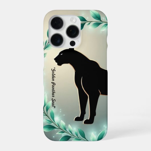 "Gouden Panter Majesteit" iPhone Hoesje (Achterkant)